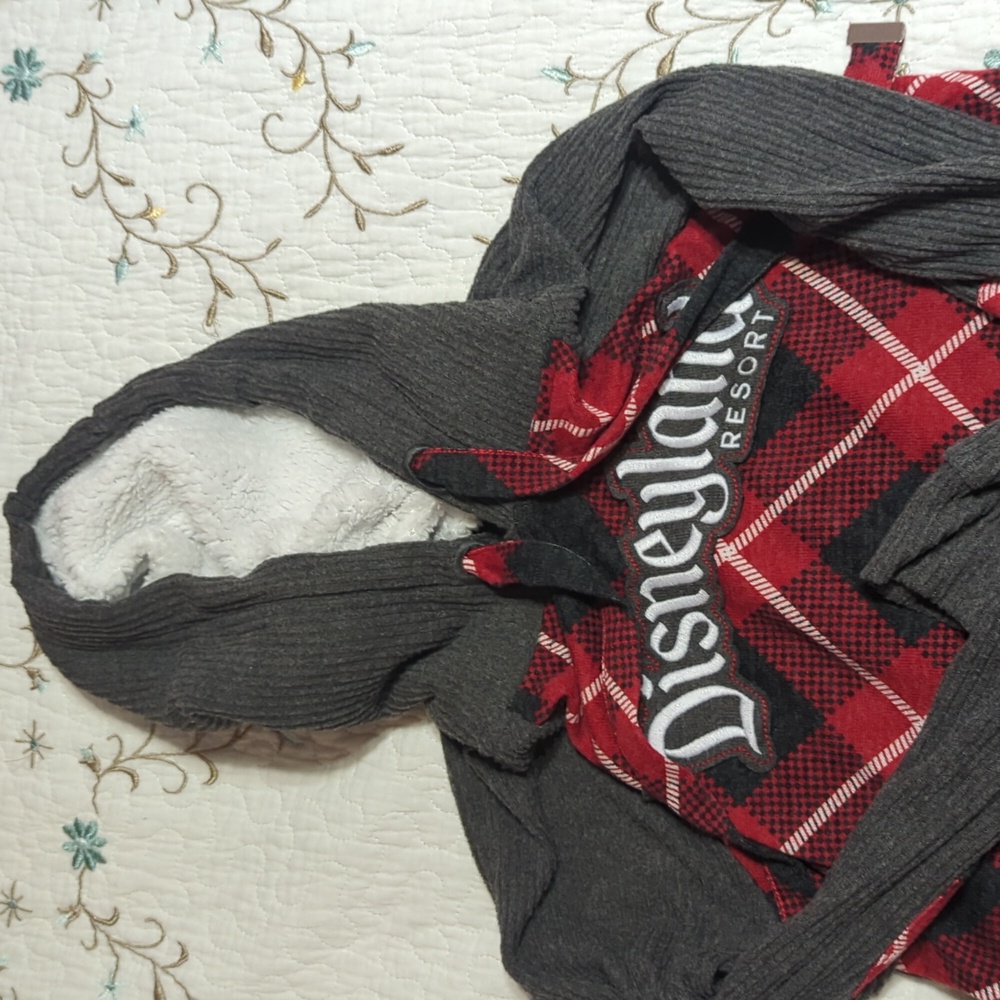 Disneyland resort plaid hoodie
